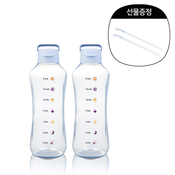 [~12/1일 이달의 기획] 아쿠아바이브 2L 하늘 2개 세트 (아쿠아바이브 매직 빨대 2개 증정)