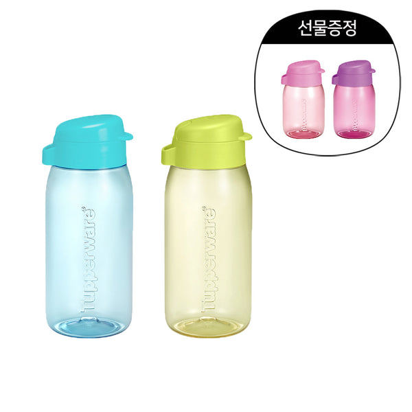 [350ML 추가 증정] 크리스탈 에코 물통 550ML 연두& 하늘